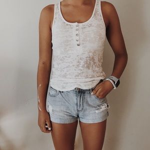 WHITE CAMO PRINT TANK